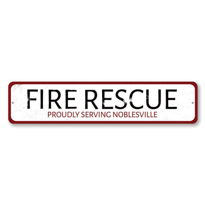 Fire Rescue Pride Metal Sign
