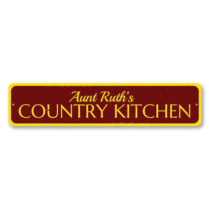 Country Kitchen Metal Sign