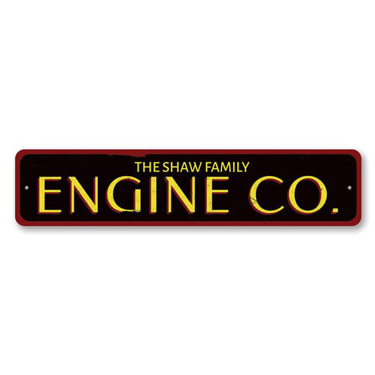 Engine Company Metal Sign