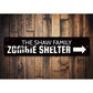 Zombie Shelter Sign