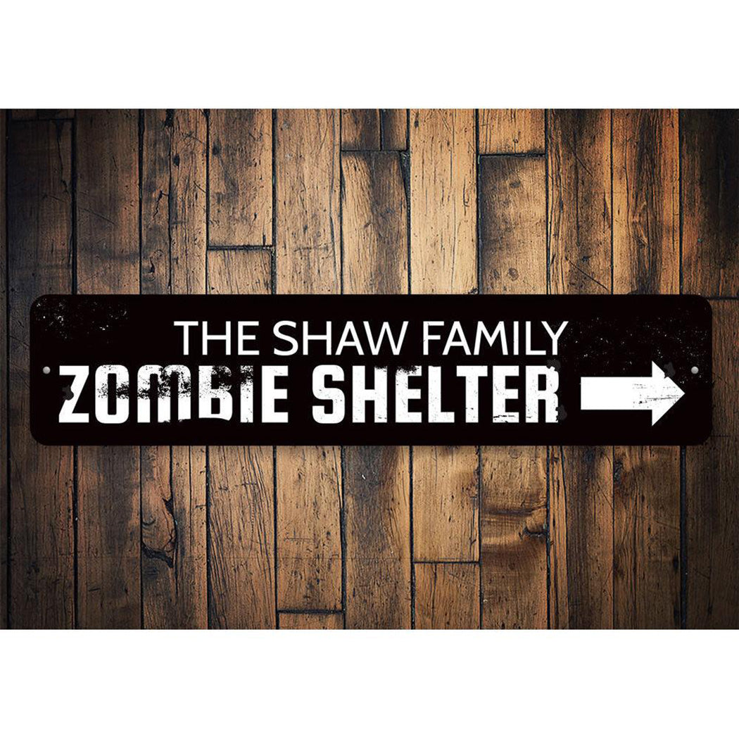 Zombie Shelter Sign