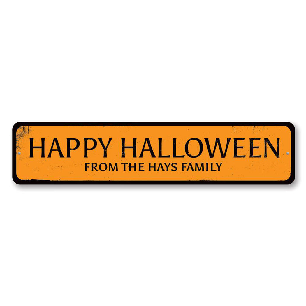 Happy Halloween Family Metal Sign