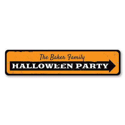 Halloween Party Metal Sign