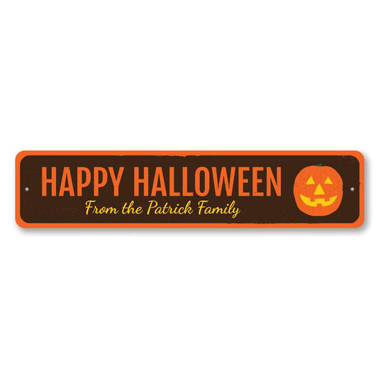 Jack-O-Lantern Halloween Metal Sign