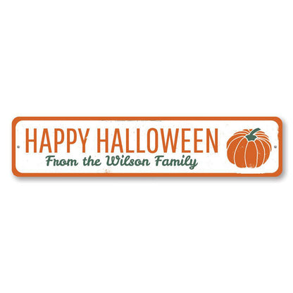 Pumpkin Halloween Metal Sign