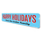 Vintage Happy Holidays Family Sign