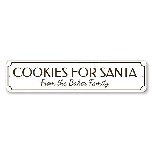 Santa's Cookies Metal Sign