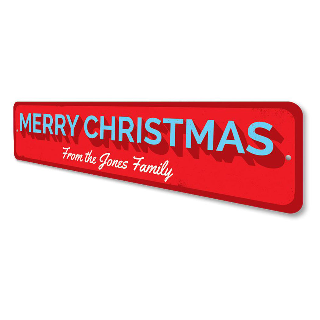 Merry Christmas Family Sign