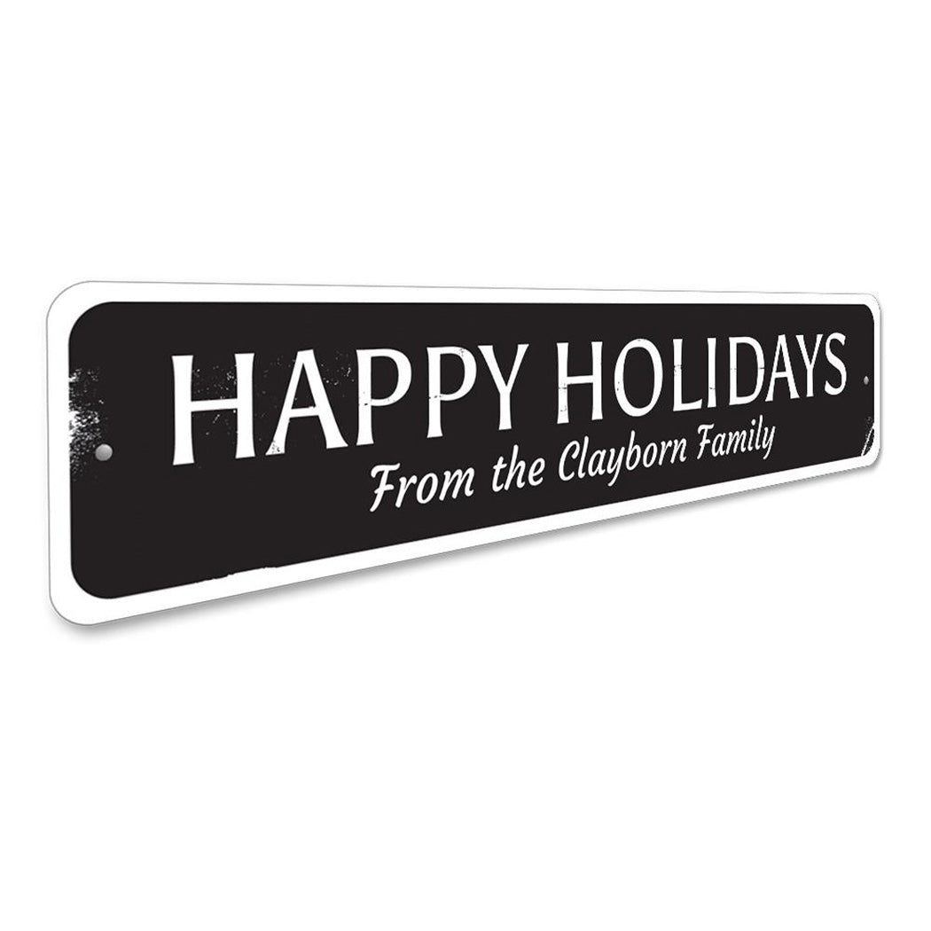 Happy Holidays Family Sign