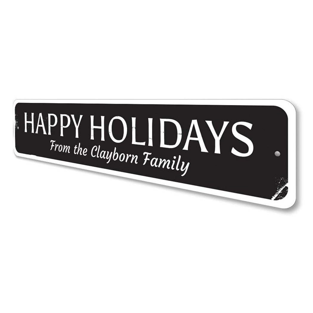 Happy Holidays Family Sign