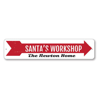 Santa's Workshop Metal Sign