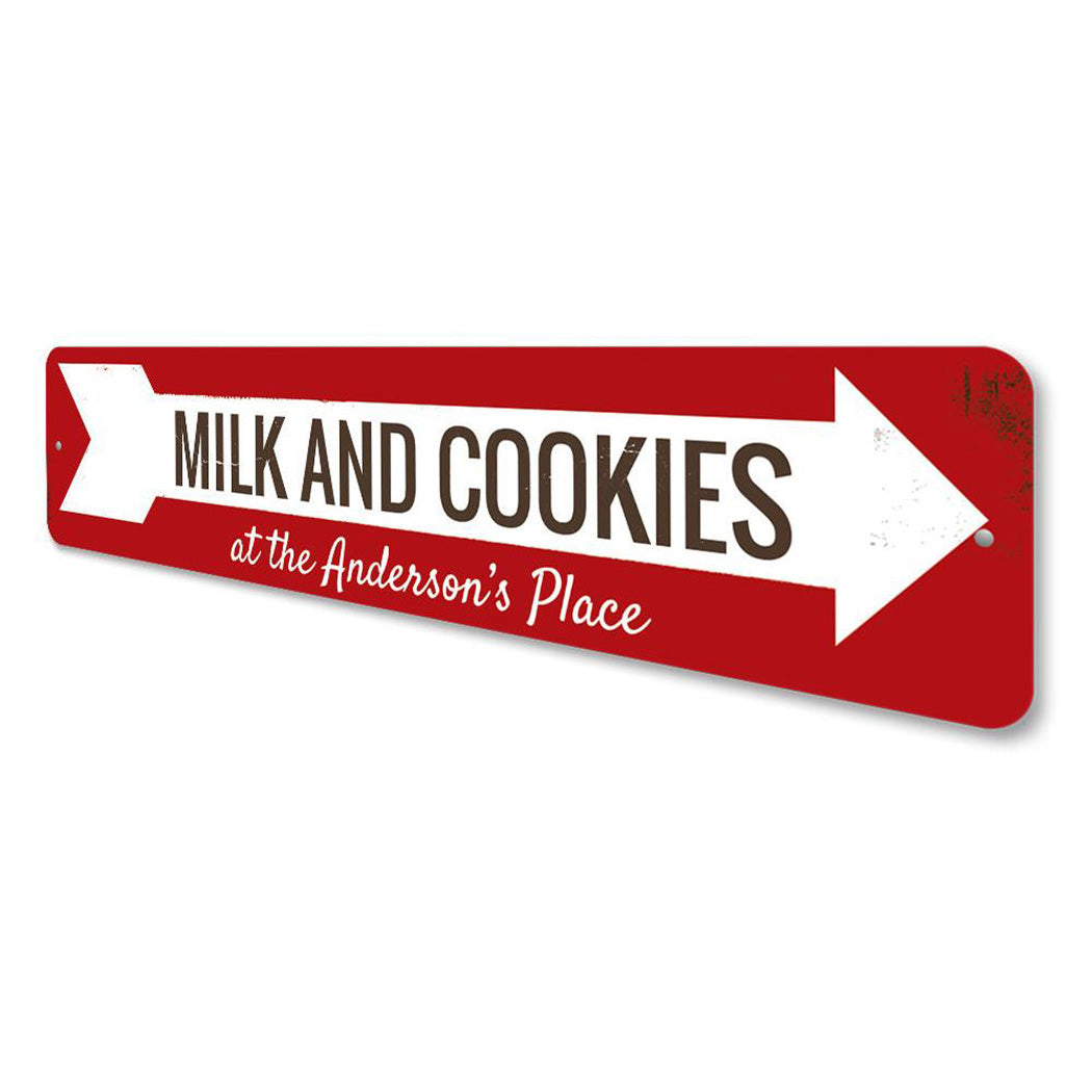 Milk & Cookies Arrow Sign