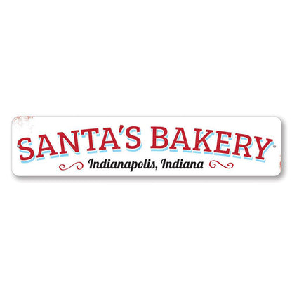 Santa's Bakery Metal Sign