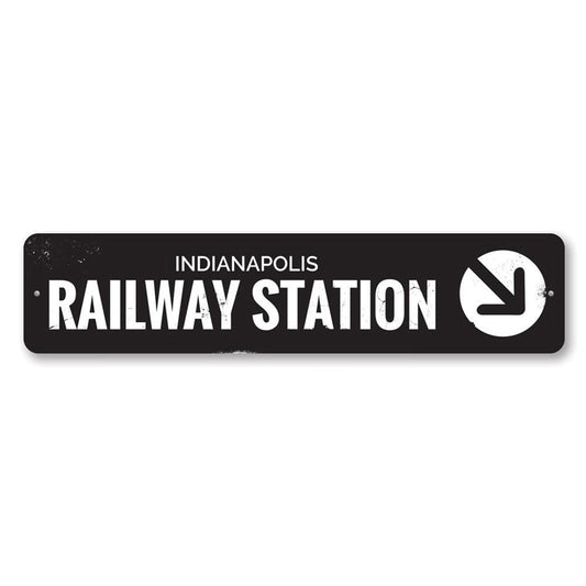 Railway Station Metal Sign