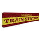 Train Station City Arrow Sign