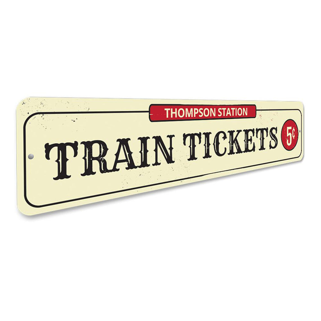 Train Tickets Sign