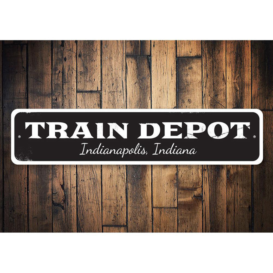 Train Depot Sign