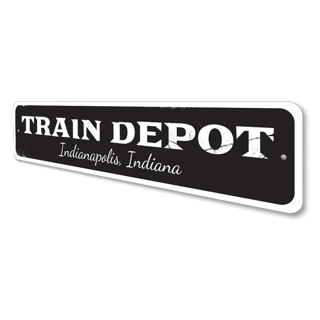 Train Depot Sign