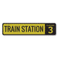 Train Station Platform Number Metal Sign