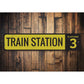 Train Station Platform Number Sign