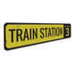 Train Station Platform Number Sign