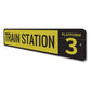 Train Station Platform Number Sign