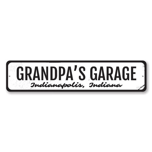Grandpas Garage Metal Sign