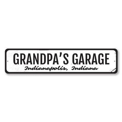 Grandpas Garage Metal Sign