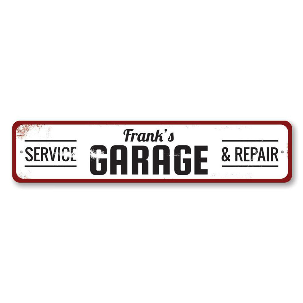 Garage Service & Repair Metal Sign
