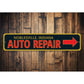 Garage Auto Repair Sign