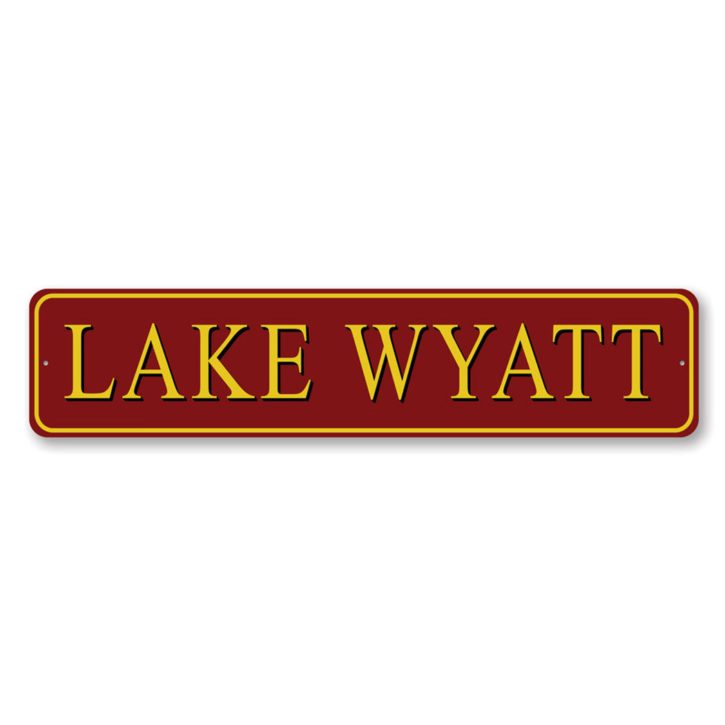 Custom Lake Metal Sign