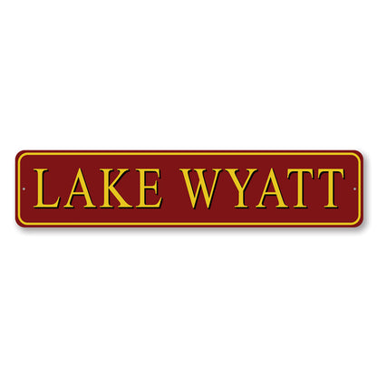 Custom Lake Metal Sign