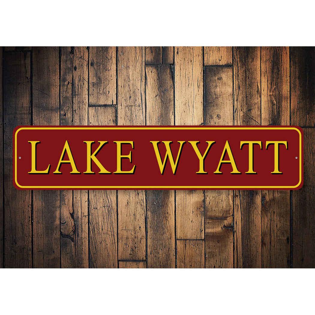 Custom Lake Metal Sign