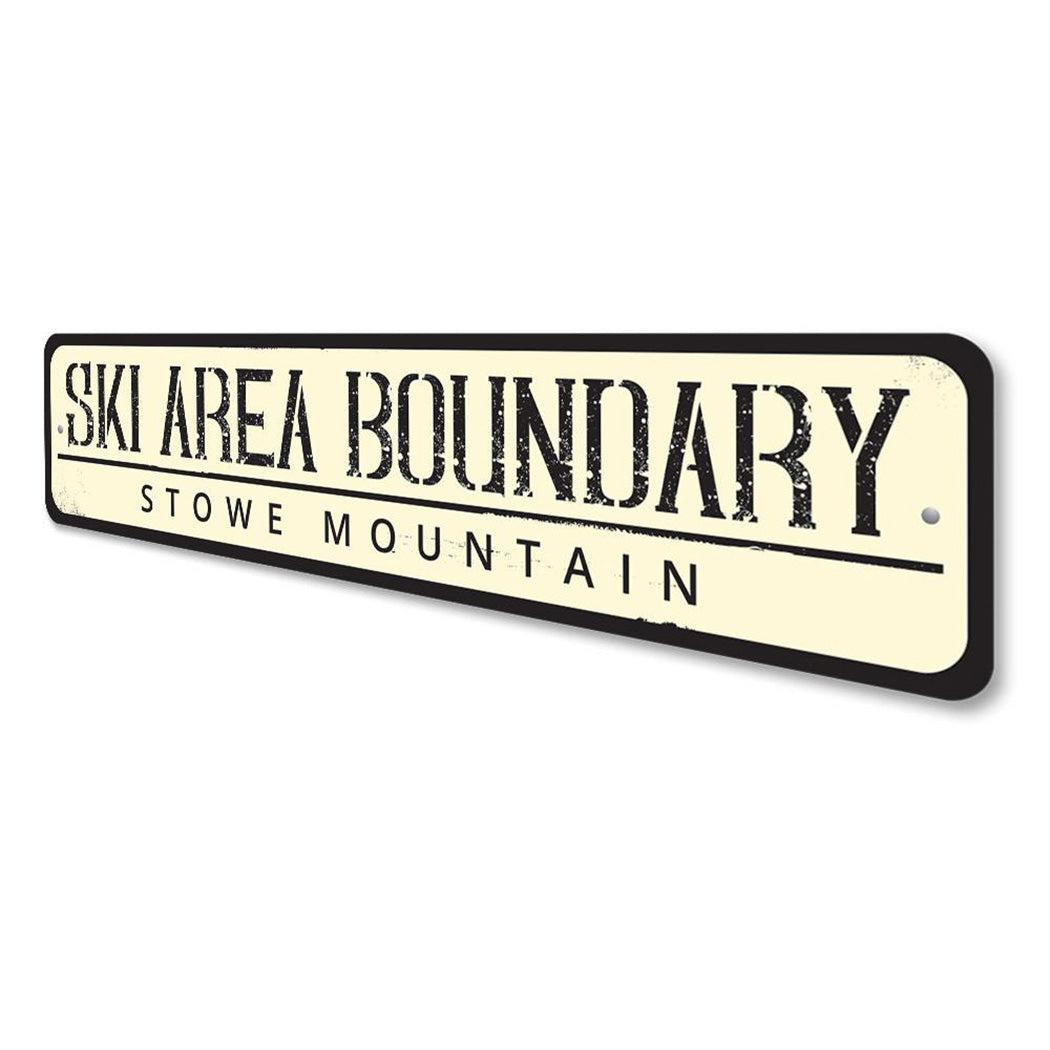 Ski Area Boundary Sign