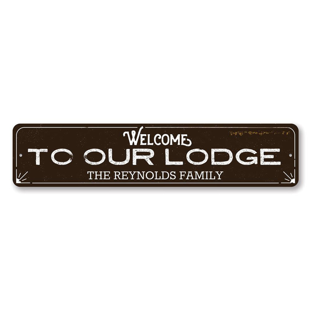 Lodge Welcome Metal Sign