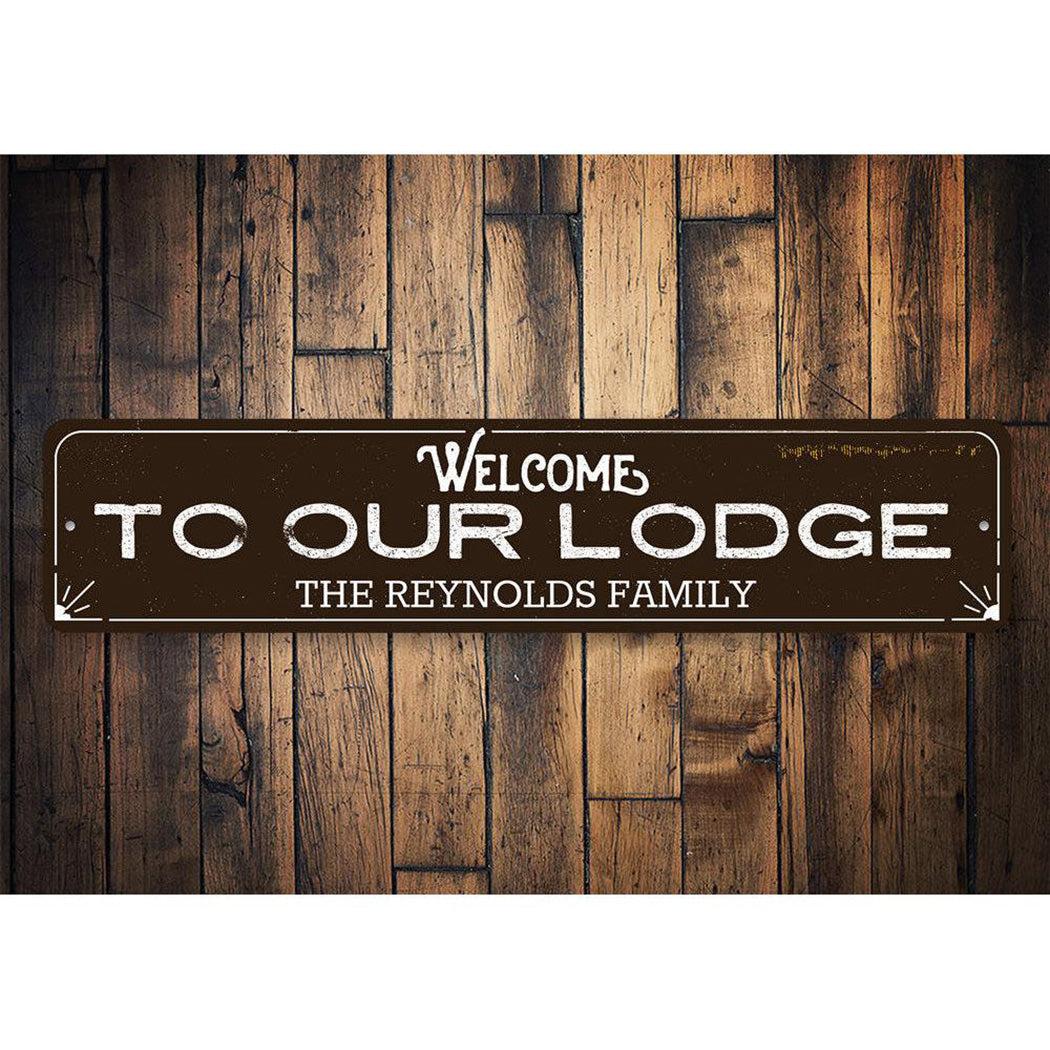 Lodge Welcome Sign