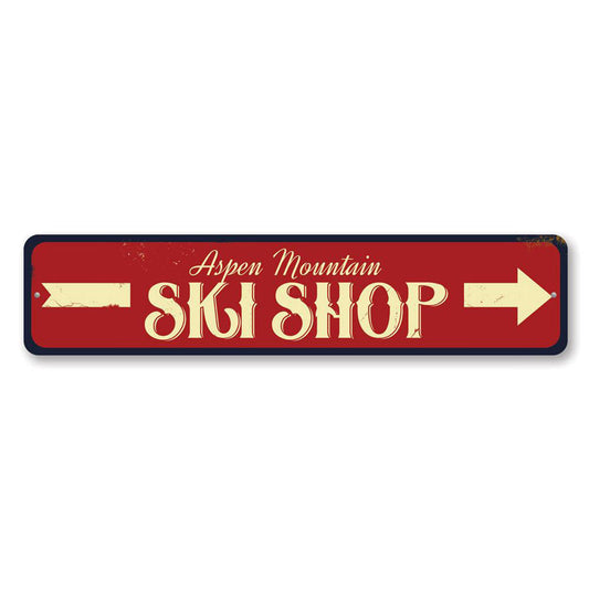 Ski Shop Metal Sign