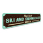 Ski & Snowboard Rental Sign