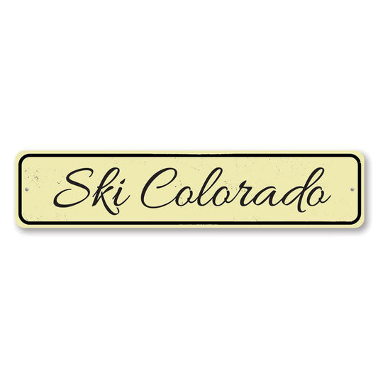 Ski Location Metal Sign