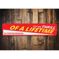 Ski Thrill of a Lifetime Sign
