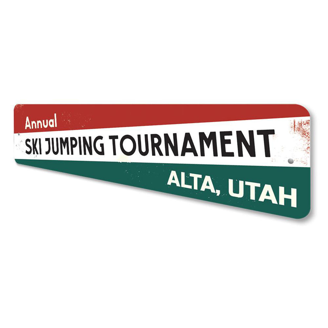 Annual Ski Jumping Tournament Sign