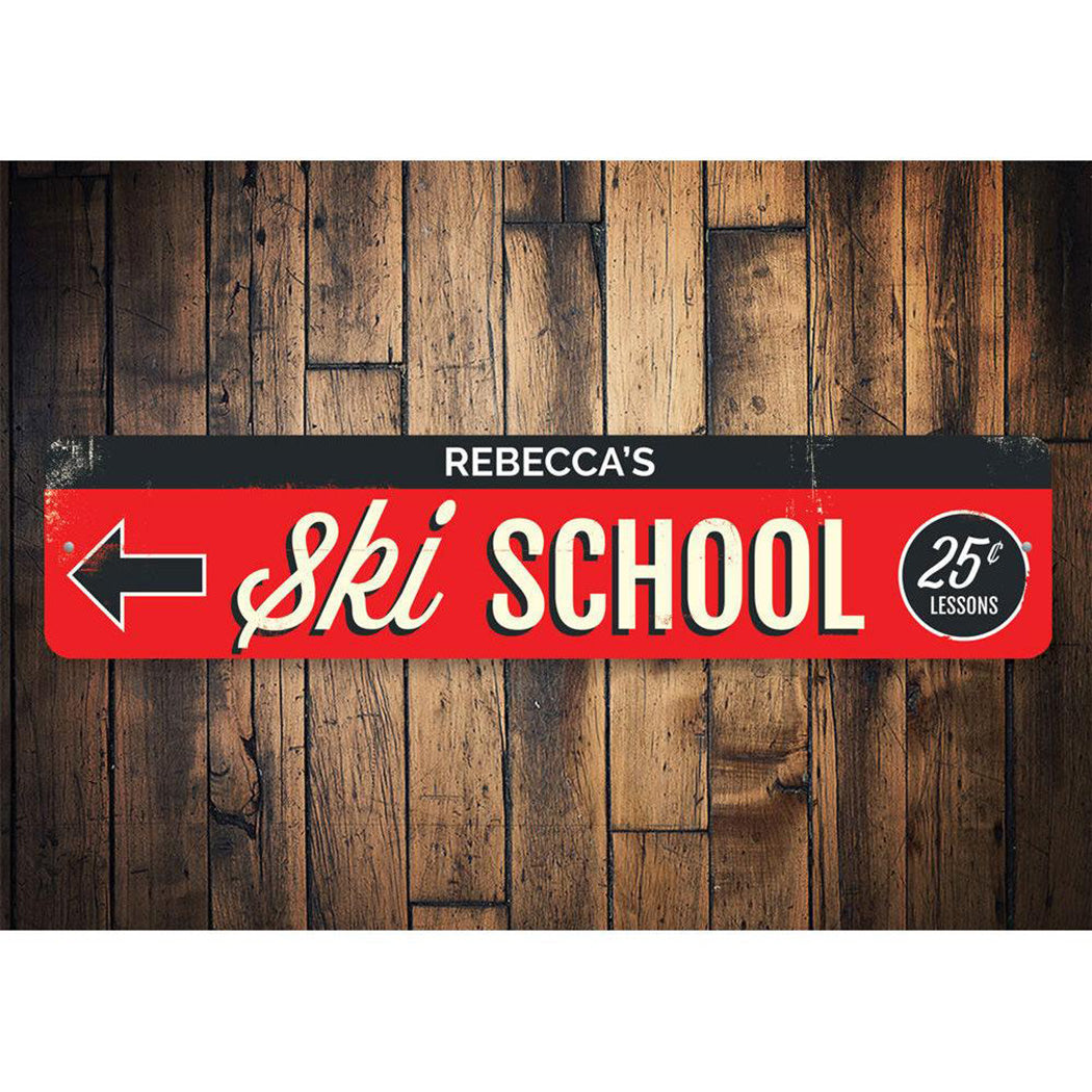 Ski School Sign