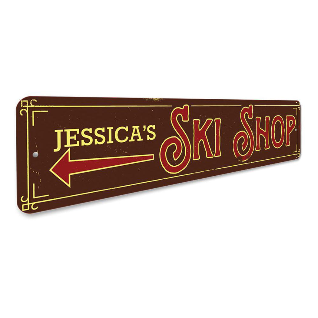Ski Shop Arrow Sign