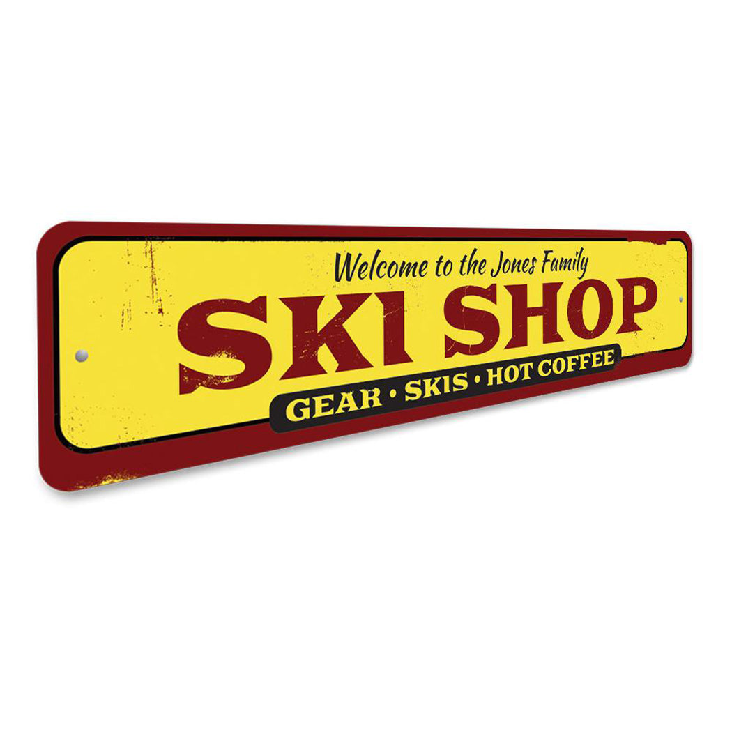 Family Ski Shop Sign