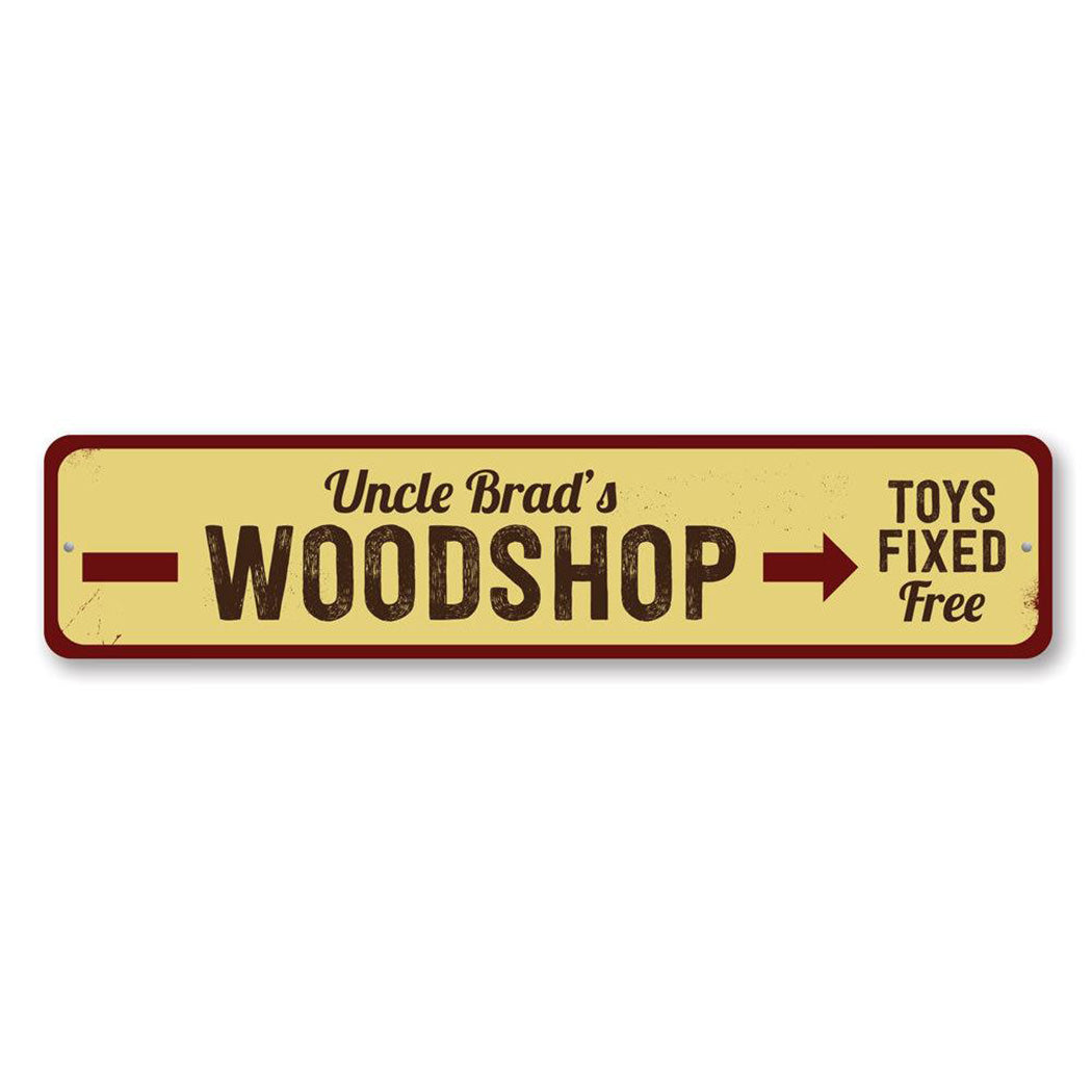 Woodshop Metal Sign
