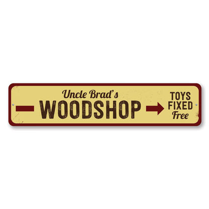 Woodshop Metal Sign