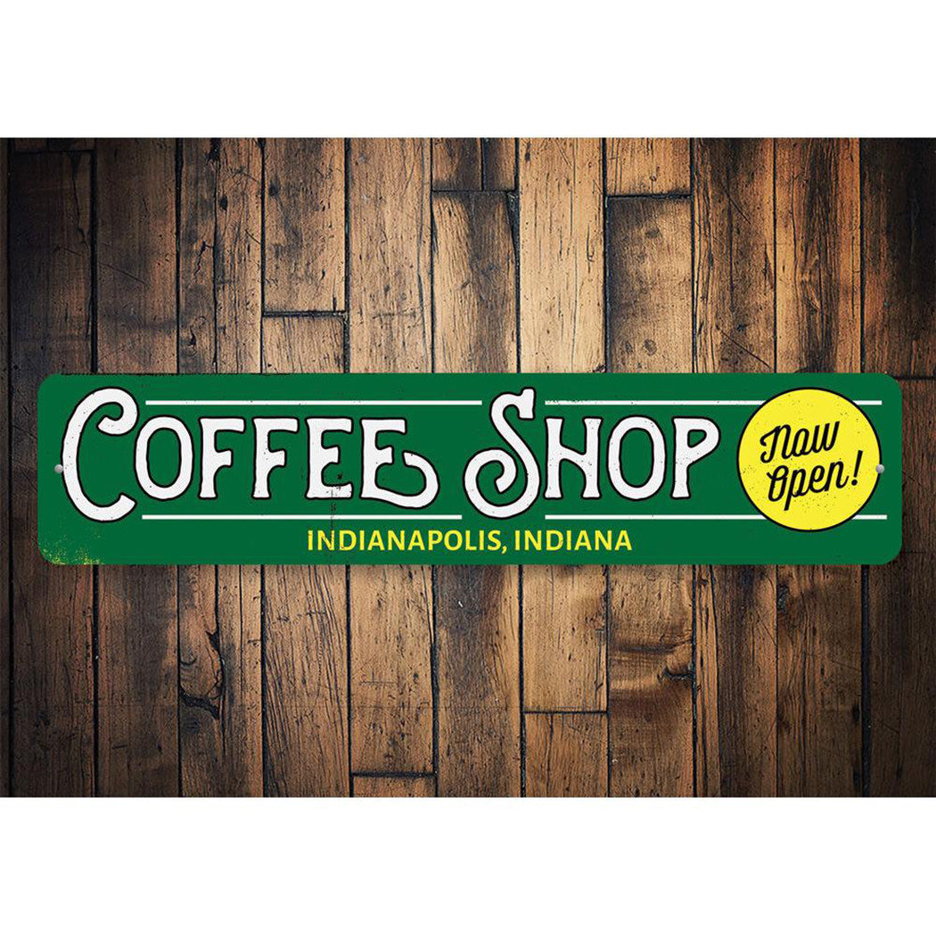 Coffee Shop Location Sign