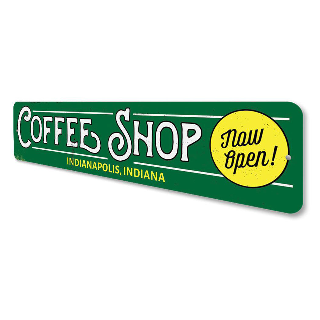 Coffee Shop Location Sign