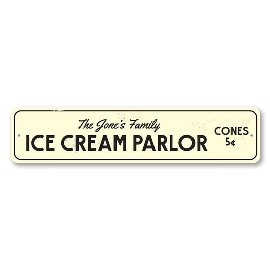 Ice Cream Parlor Metal Sign