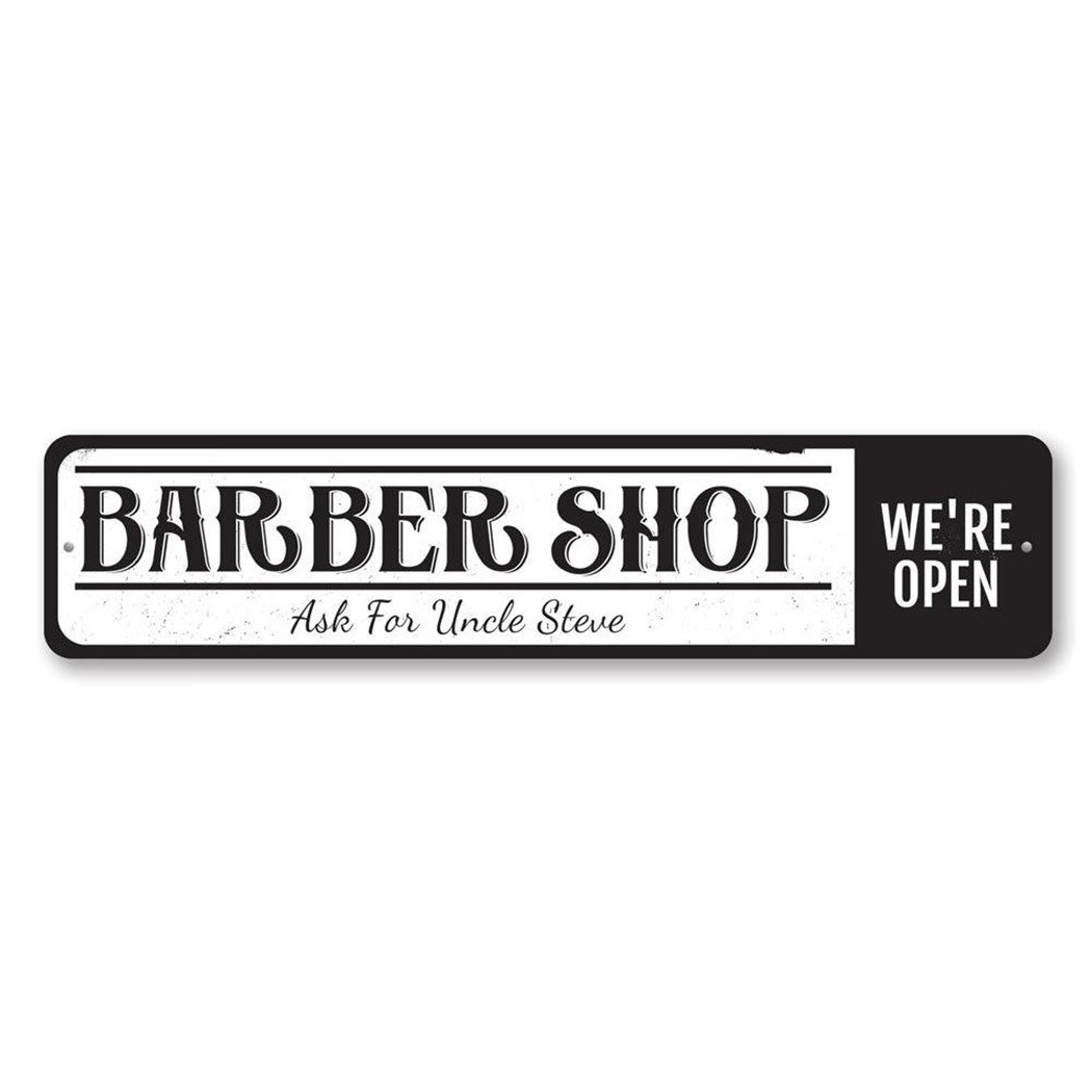 Vintage Barber Shop Metal Sign
